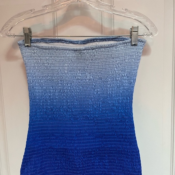 Princess Polly smocked pucker dress blue ombré size 6 nautical - Picture 5 of 6